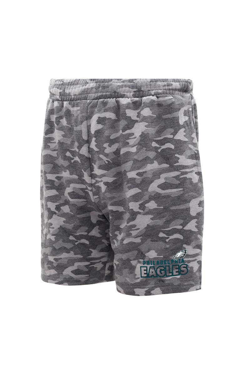 CONCEPTS SPORT Men's Concepts Sport  Charcoal Philadelphia Eagles Biscayne Camo Shorts, Main, color, Charcoal