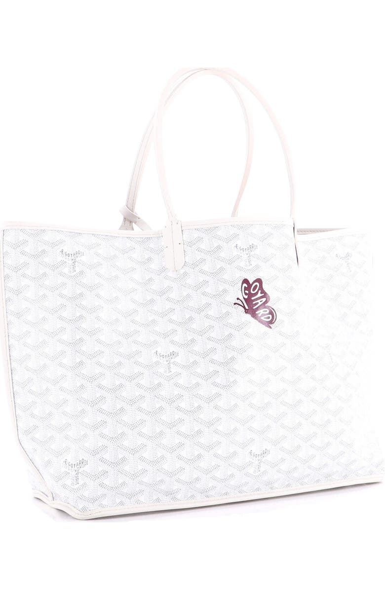 Pre-Owned Goyard Anjou Reversible Tote Printed Coated Canvas PM, Alternate, color, White