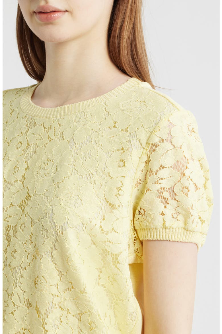 Lace Front Sweater, Alternate, color, BUTTERCUP