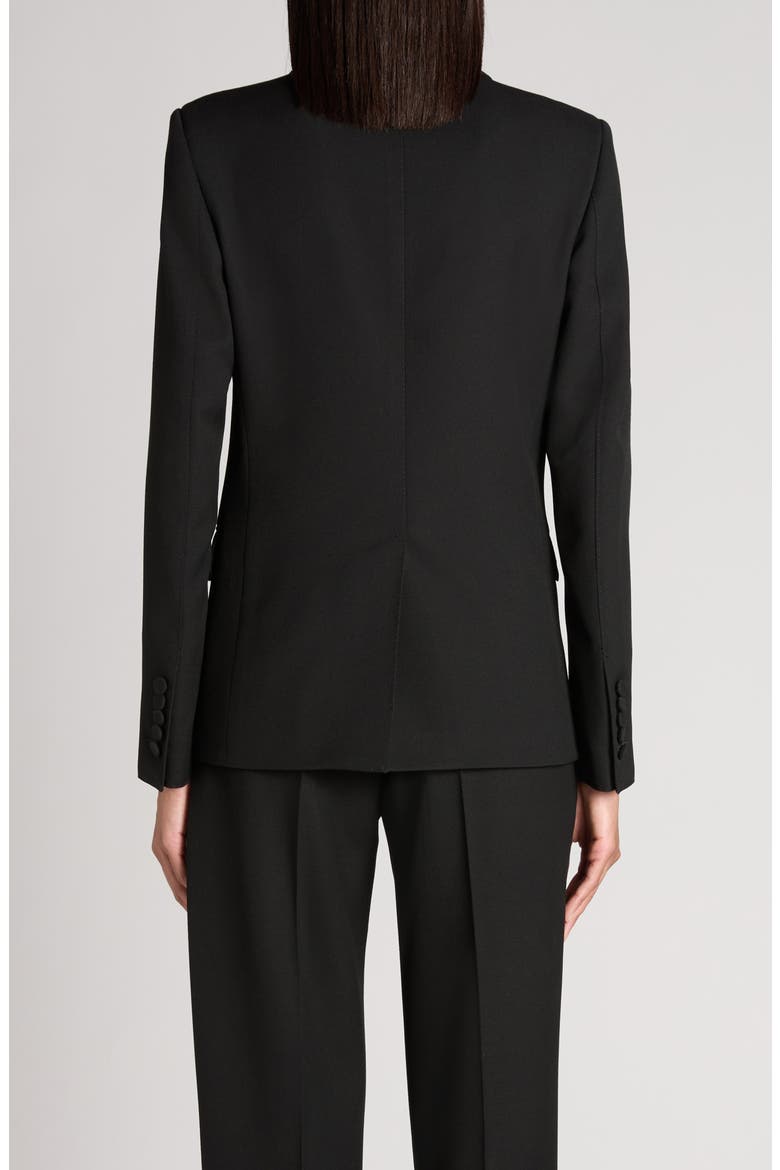 Sharp Shoulder Wool Grain de Poudre Jacket, Alternate, color, BLACK