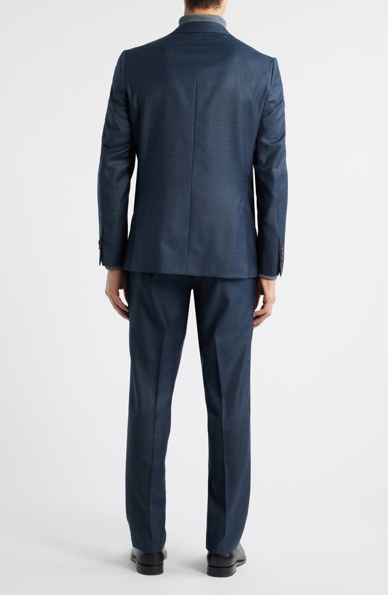 Jack Victor Exprit Dark Teal Mélange Wool Suit, Alternate, color, Dark Teal