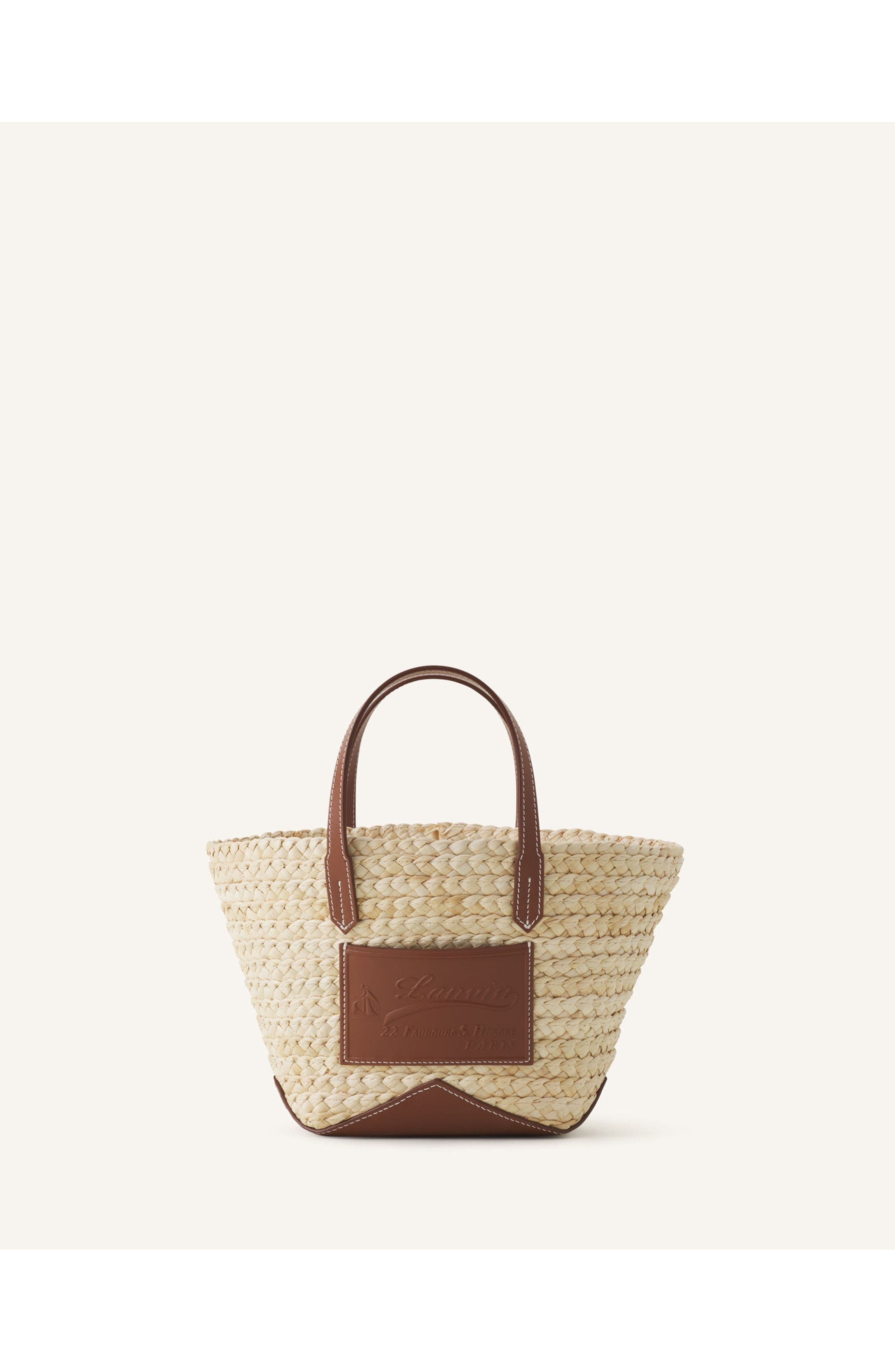 Lanvin Catch By Lanvin Small Basket Bag, Main, color, Ecru/Cognac