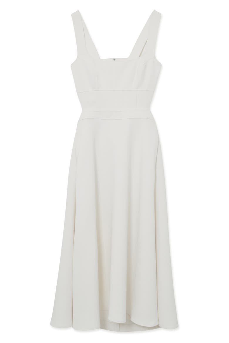 Dina Cutout Back Fit & Flare Midi Dress, Alternate, color, IVORY