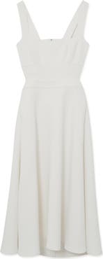Reiss Dina Cutout Back Fit & Flare Midi Dress