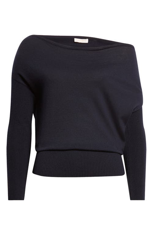 Ramy Brook Chance Wool Off The Shoulder Sweater In Blue