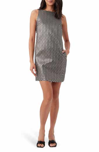 Trina Turk Creosote Metallic Chevron Shift Dress