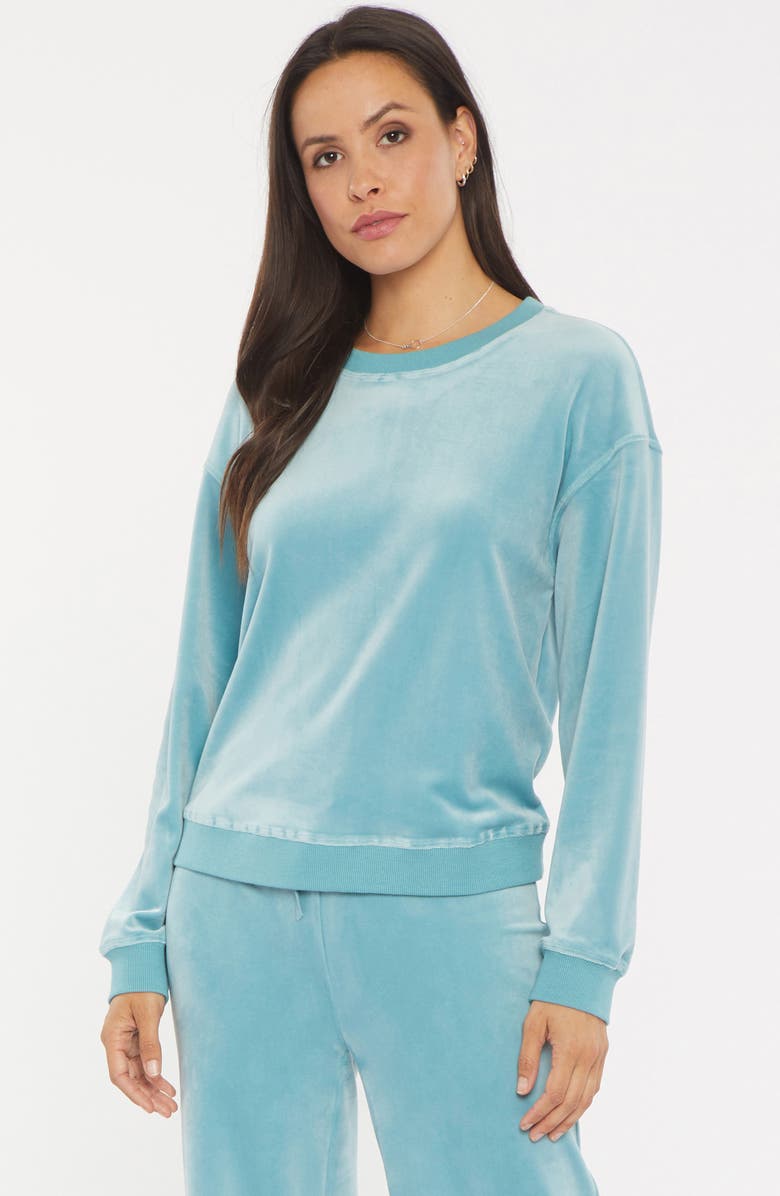 NYDJ Basic Velour Sweatshirt, Alternate, color, 