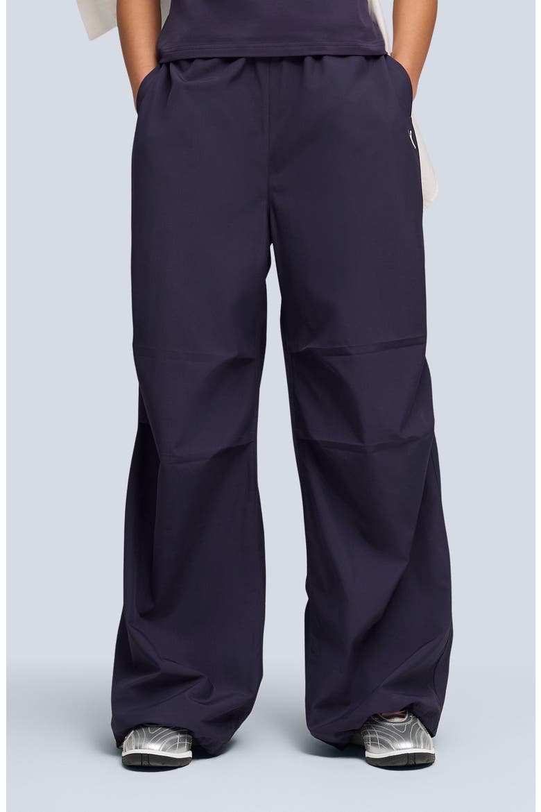 Wardrobe Essentials Parachute Pants, Main, color, DEEP PLUM