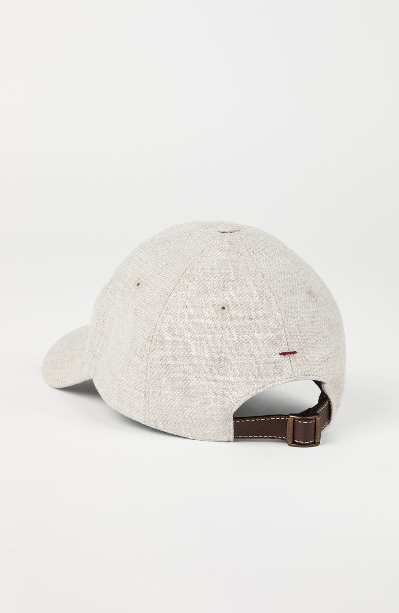 Brunello Cucinelli Diagonal twill Baseball cap, Alternate, color, 