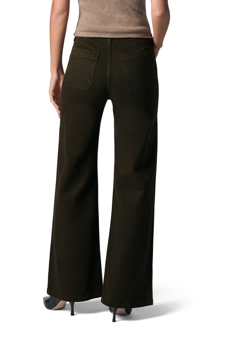 The Mia Patch Pocket High Waist Wide Leg Jeans, Alternate, color, OLIVE