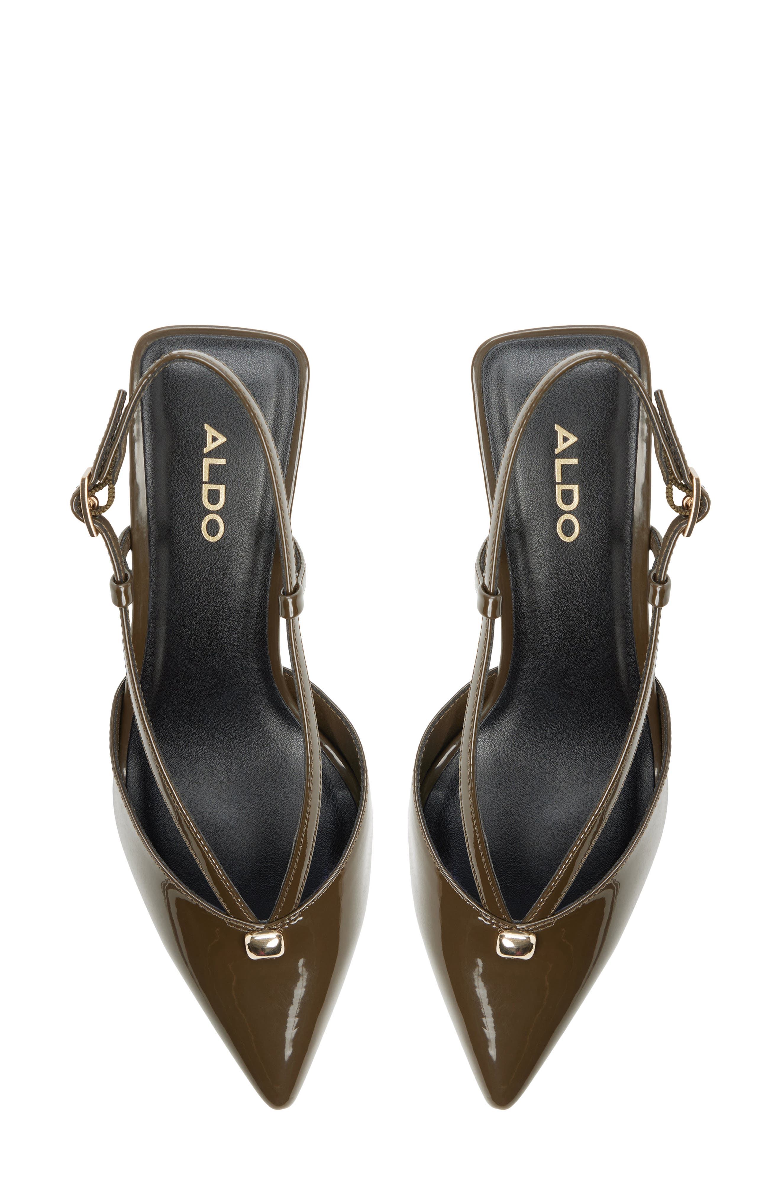 Arlene Faux Leather Slingback Pump, Alternate, color, FOREST NIGHT SYNTHETIC PATENT