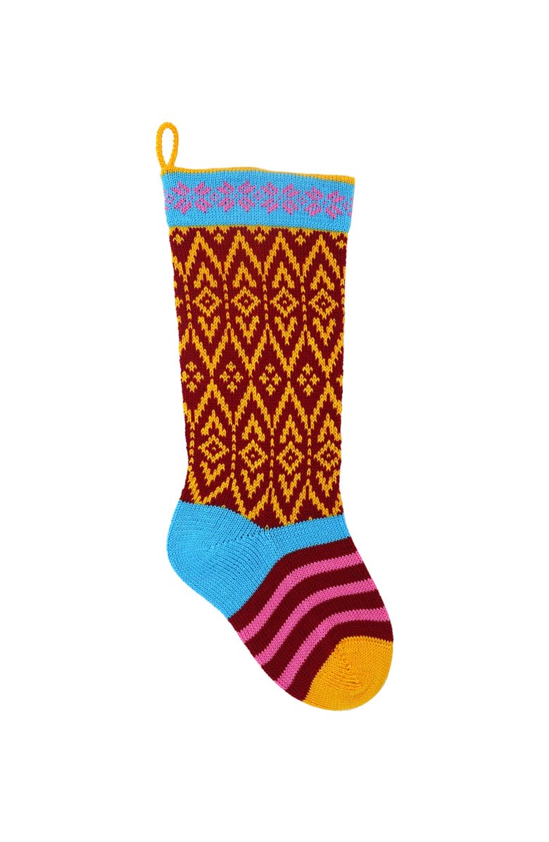 Melange Collection Colorful Stocking, Main, color, Red