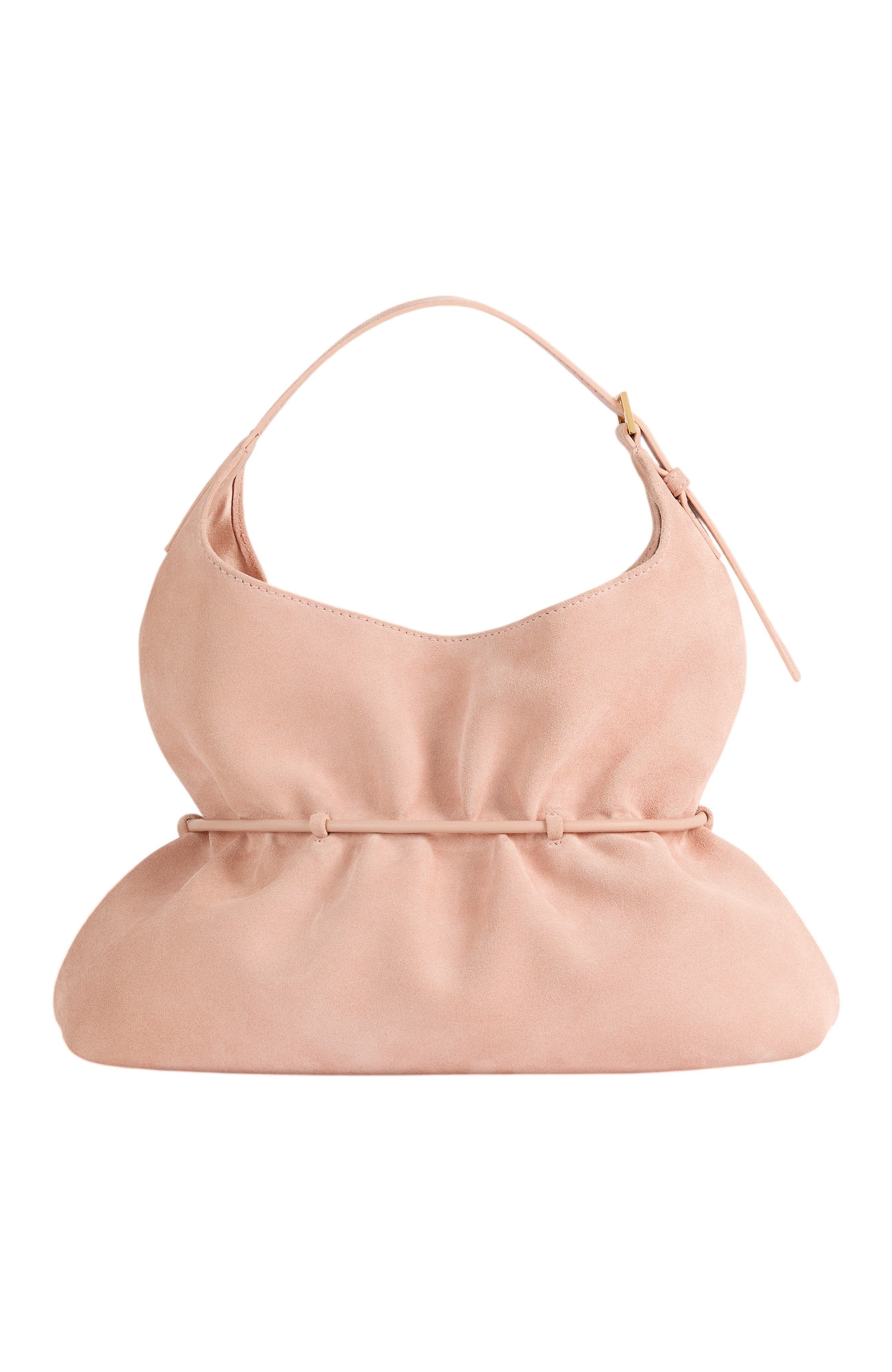 Sphynx Medium Bag in Suede, Alternate, color, pink