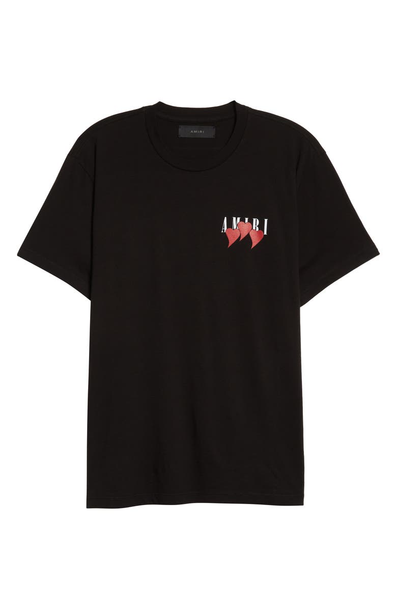 AMIRI Three Hearts Graphic Cotton Tee, Alternate, color,