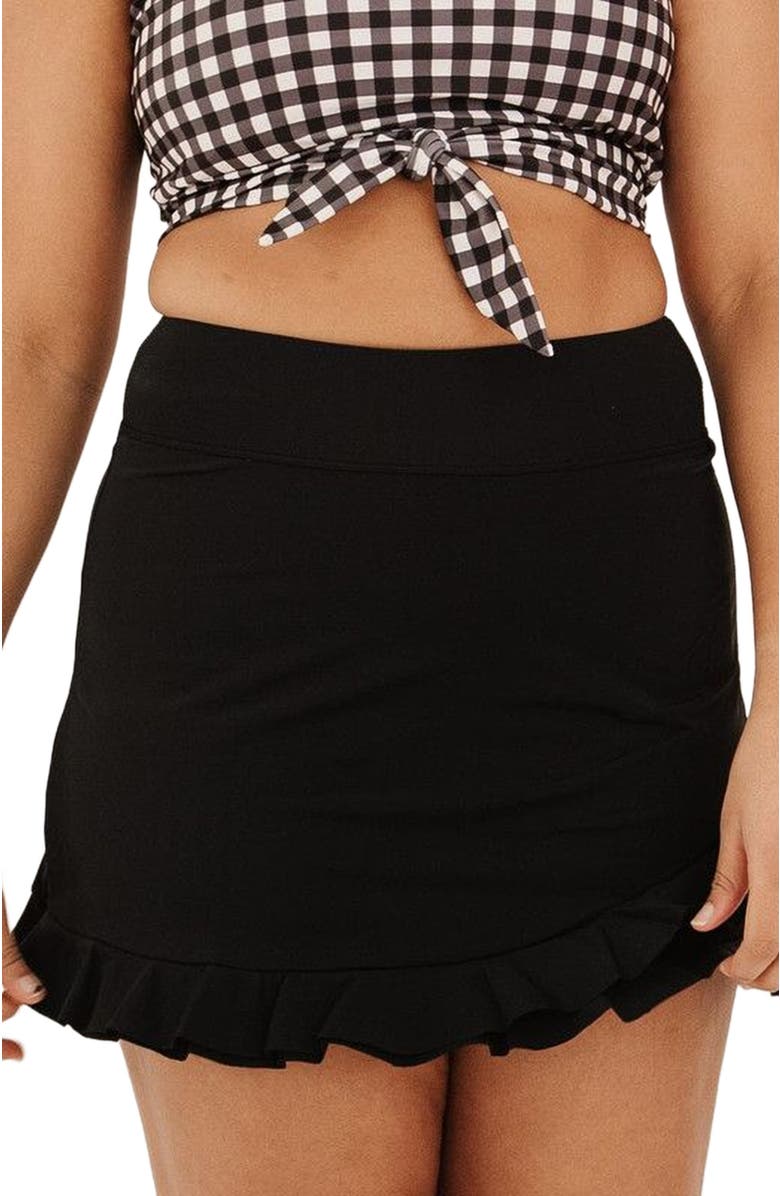 Lime Ricki 2025 Ultra High-Waist Skirt w/ Bottoms, Alternate, color, Black