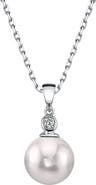 The Pearl Source Akoya Pearl & Diamond Michelle Pendant