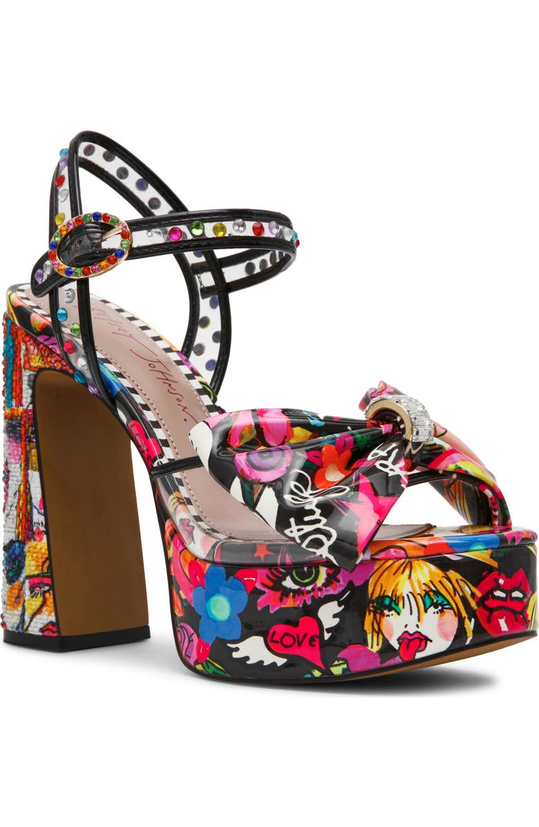 Betsey Johnson Shelley Platform Sandal, Main, color, Bright Multi