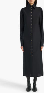 Khaite Ivanna Organza Midi Shirtdress