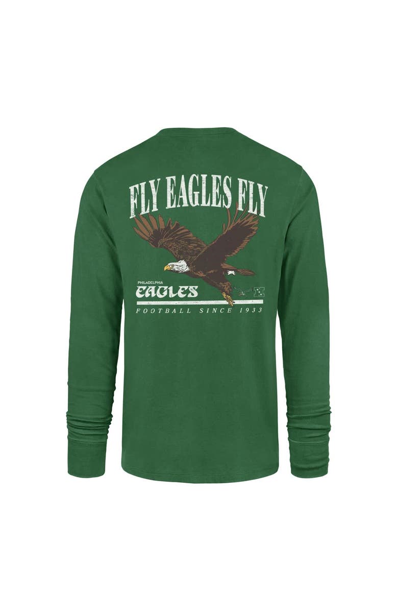 '47 Men's '47 Kelly Green Philadelphia Eagles Regional Backer Franklin Long Sleeve T-Shirt, Alternate, color, 