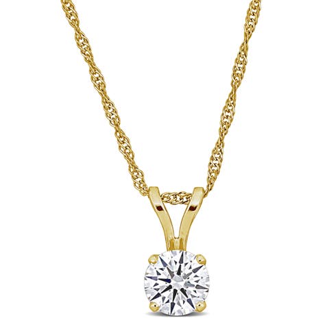 3/4 CTW Lab-Grown Diamond Solitaire Necklace 14k