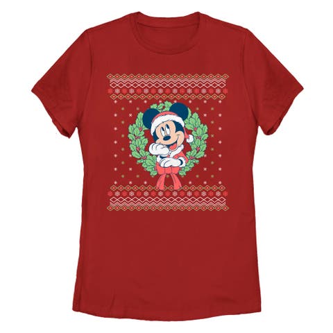 Women's Mickey & Friends Christmas Gingerbread Cookies Collage  Graphic T-Shirt