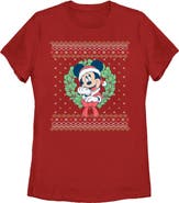Mickey & Friends Women's Mickey & Friends Christmas Gingerbread Cookies Collage  Graphic T-Shirt