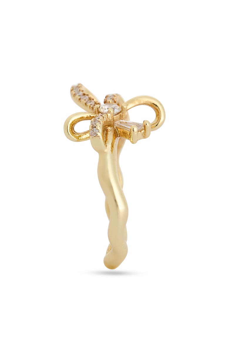 NORDSTROM RACK Cubic Zirconia Bow Ring, Alternate, color, Clear- Gold