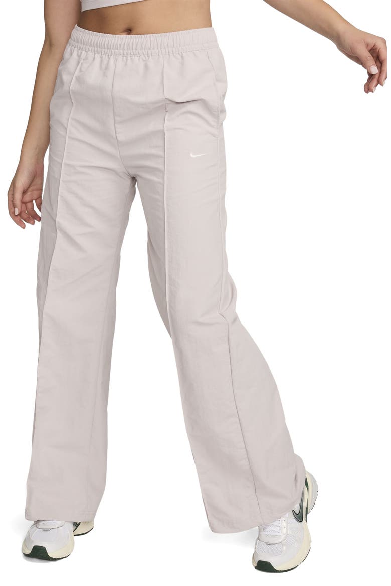 Sportswear Everything Wovens Mid-Rise Open-Hem Pants, Main, color, PLATINUM VIOLET/ SAIL