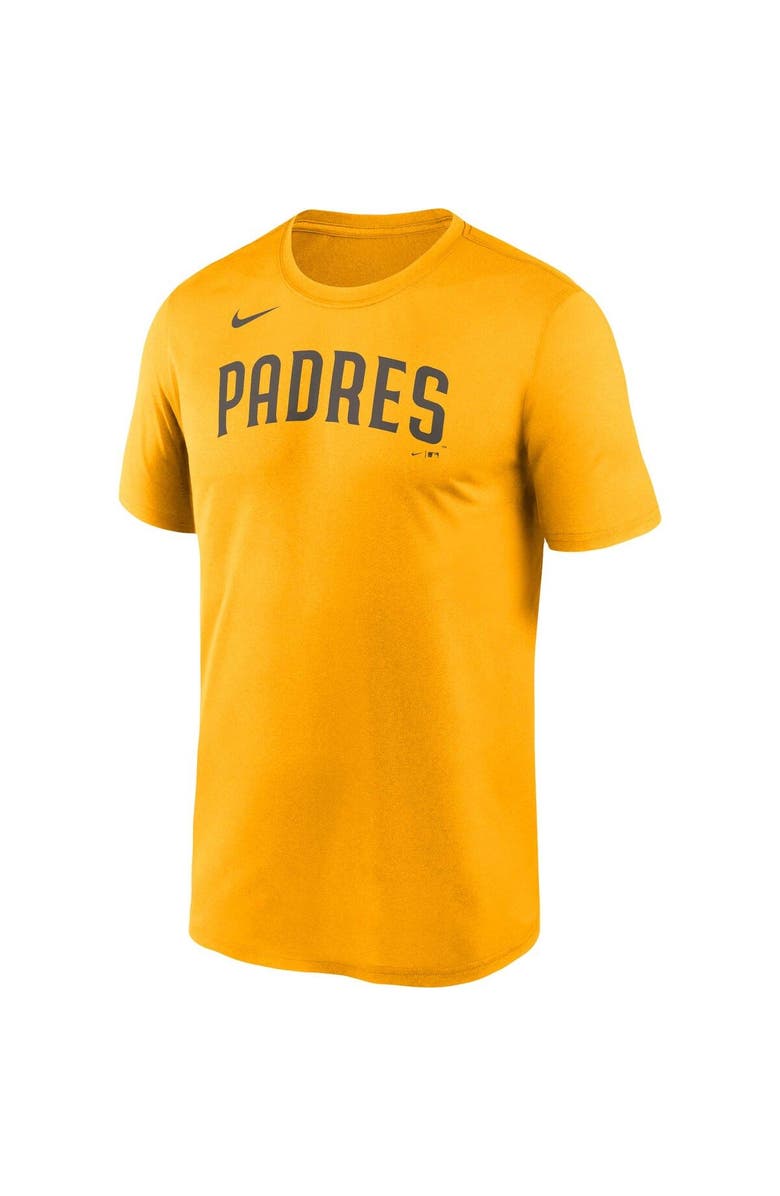 Nike Men's Nike Gold San Diego Padres Wordmark Legend Performance Big & Tall T-Shirt, Alternate, color, Gold