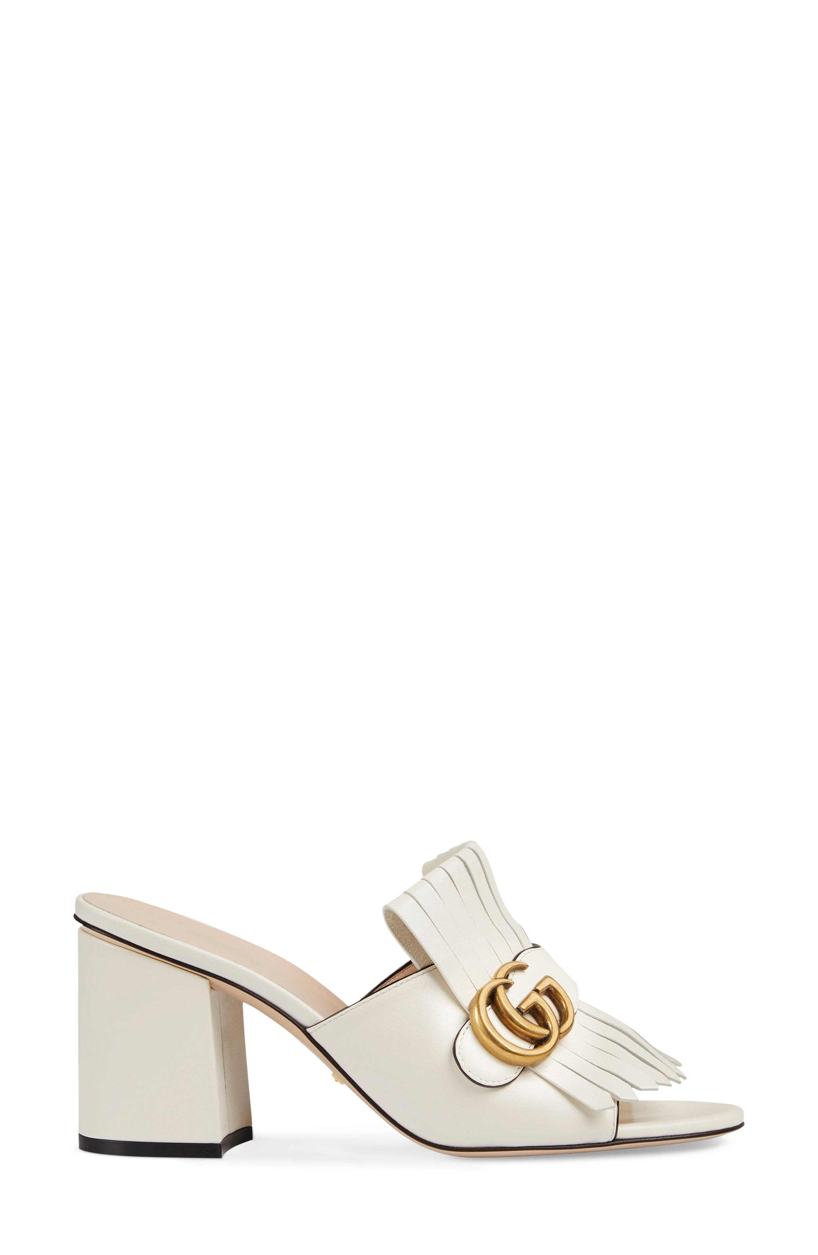 Gucci GG Kiltie Fringe Slide Sandal, Alternate, color, 