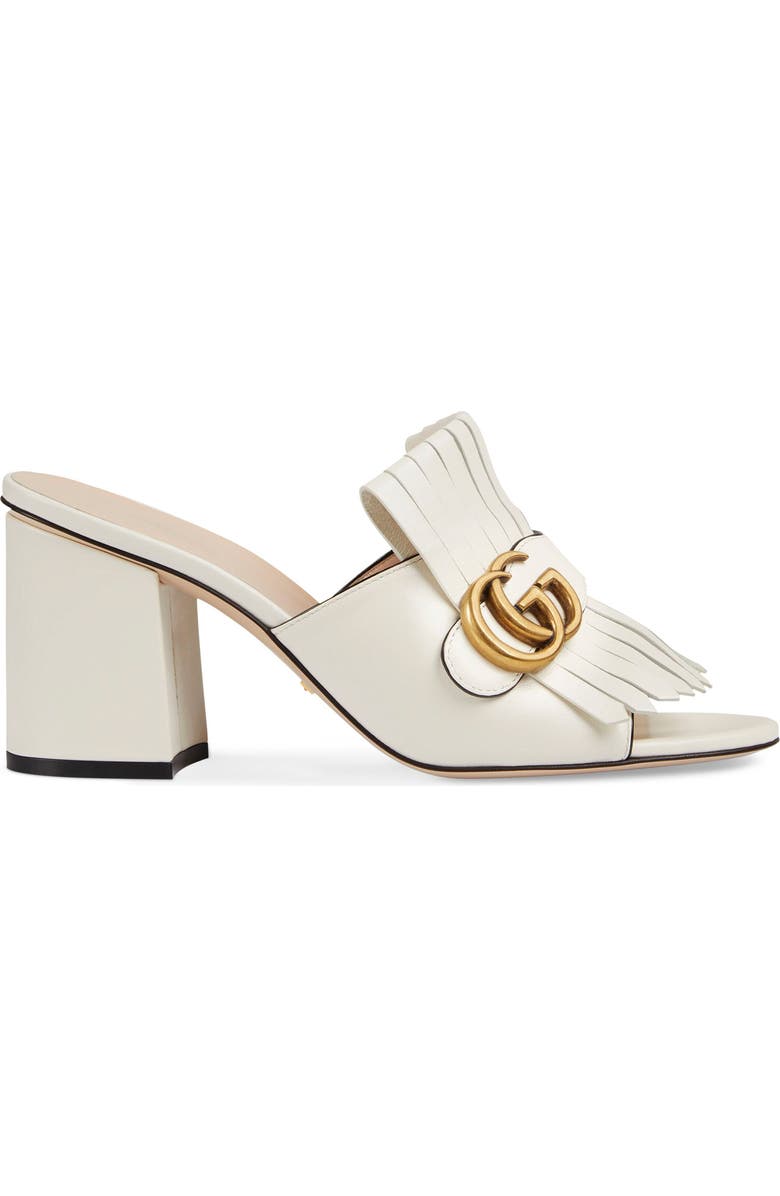 Gucci GG Kiltie Fringe Slide Sandal, Alternate, color,