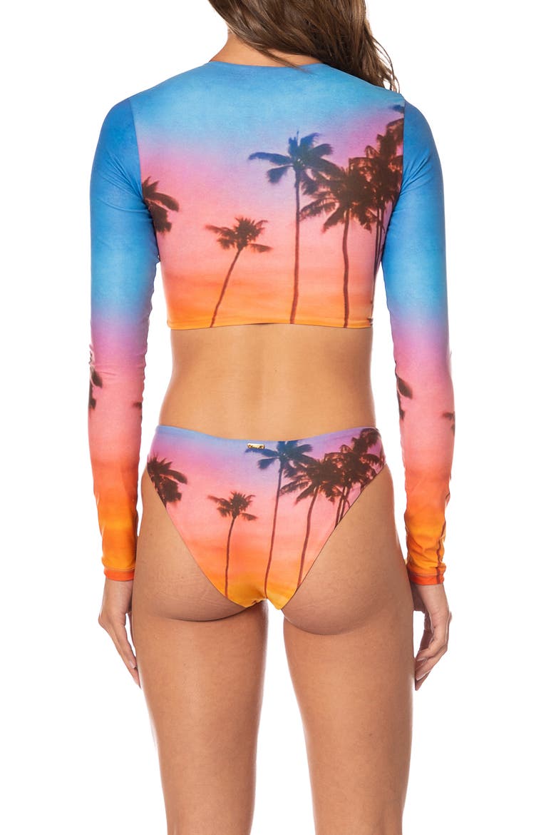 Peach Drift Sublimity Reversible Bikini Bottoms, Alternate, color, BLUE