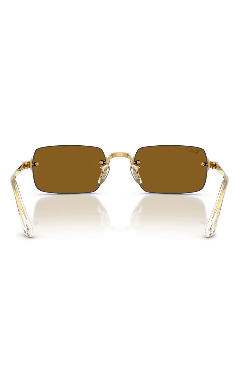 Ray-Ban x A$AP Rocky 54mm Polarized Rimless Sunglasses, Alternate, color, Arista / Dark Brown Polar