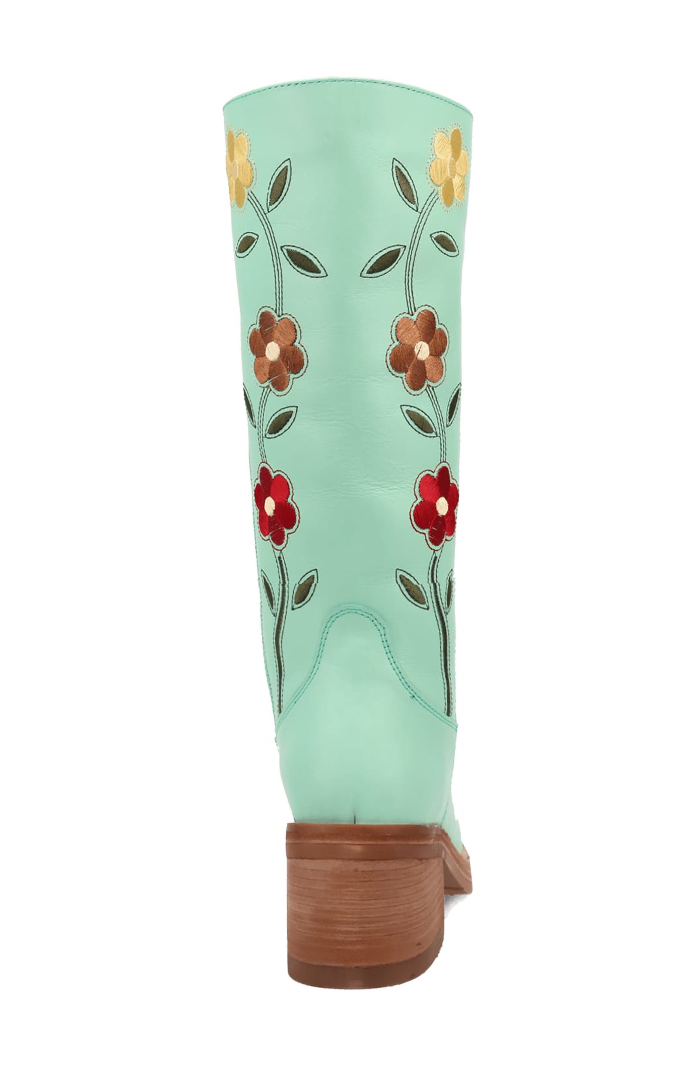 Dingo Bloom Embroidered Boot, Alternate, color, Mint