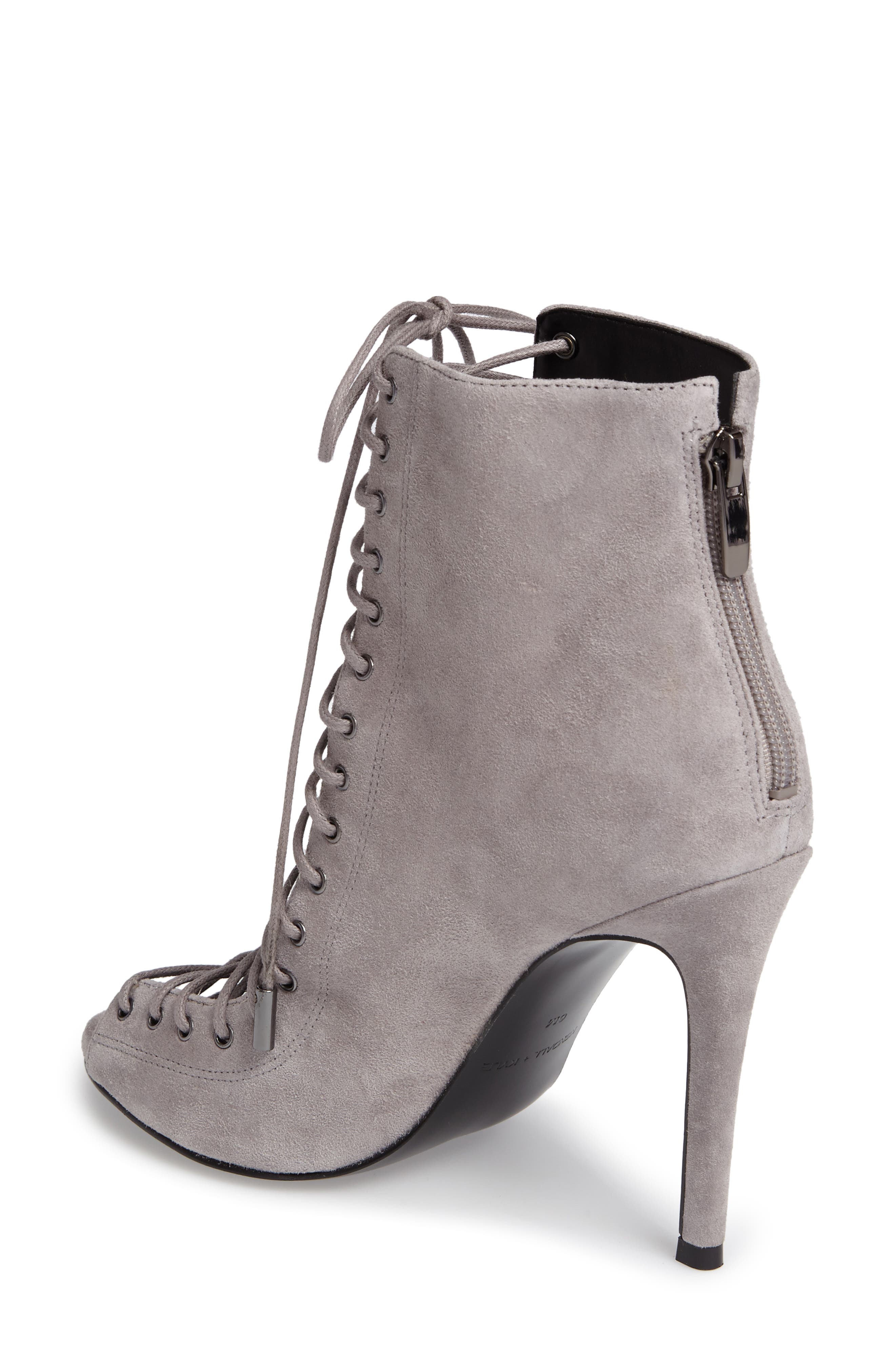 'Ginny' Lace-Up Sandal, Alternate, color, SMOKE GREY SUEDE