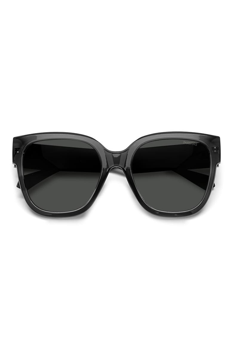 55mm Polarized Square Sunglasses, Alternate, color, GREY / GRAY POLARIZED