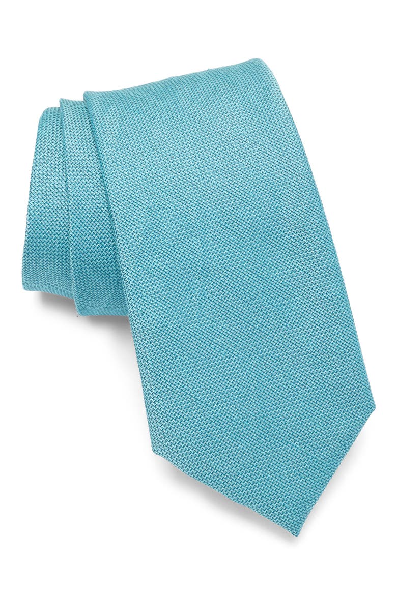 Textured Tie, Main, color, AQUA