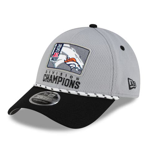 Men
s New Era Gray/Black Denver Broncos 2025 AFC West Division Champions Locker Room Trophy Collection 9FORTY Adjustable Hat