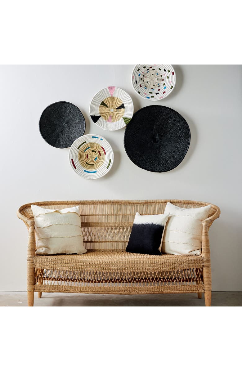 kanju Interiors Mosaic Morse Wall Basket, Alternate, color, Natural