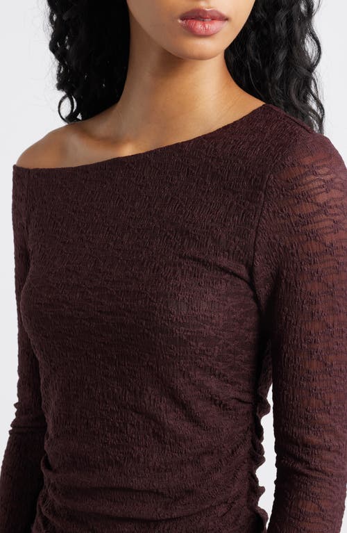 Bp. One-shoulder Lace Top In Brown