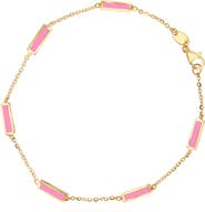 The Lovery Fine Jewelry Bubblegum Pink Bar Chain Bracelet