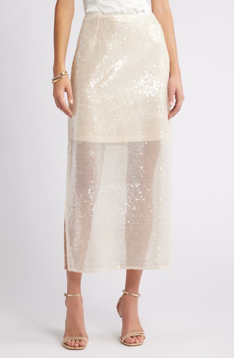 Sequin Midi Skirt