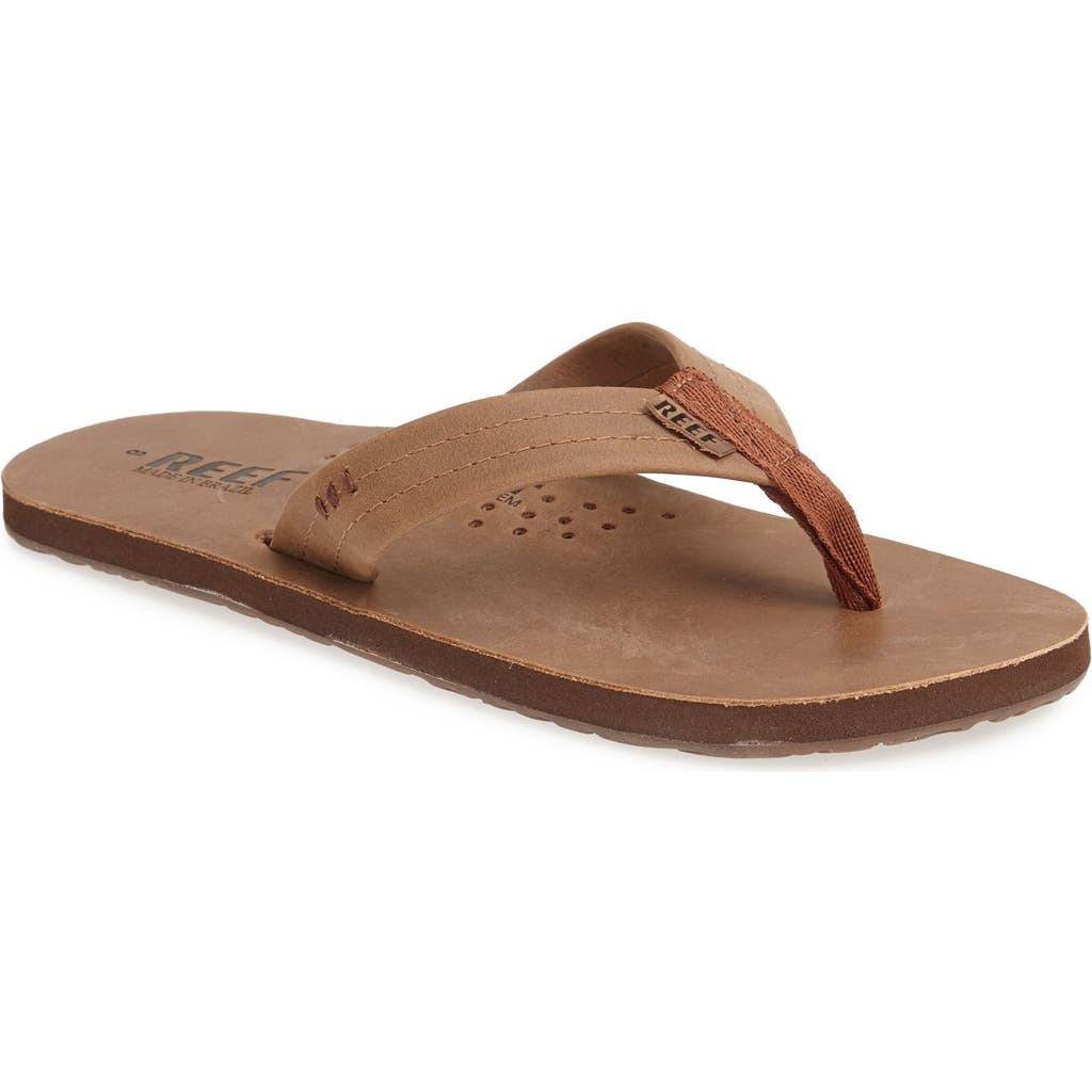 Reef 'Draftsmen' Leather Flip Flop in Bronze Brown  product