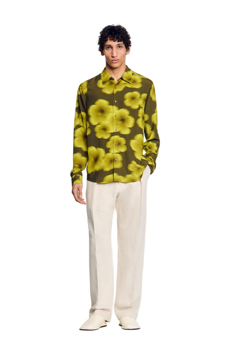 SANDRO Loose-fit floral shirt, Alternate, color, 