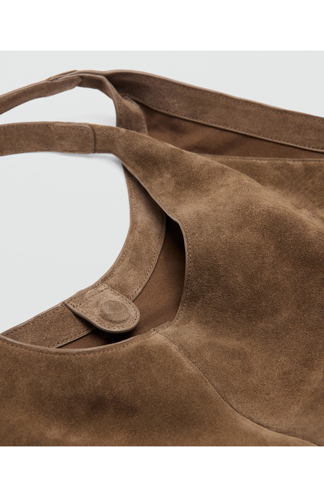 MANGO Suede Shoulder Bag, Alternate, color, 