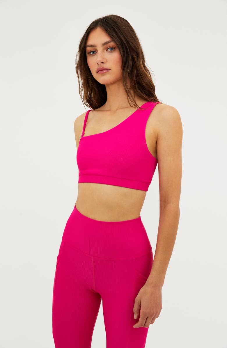Beach Riot Ella Sports Bra Top, Alternate, color, Magenta Monsoon