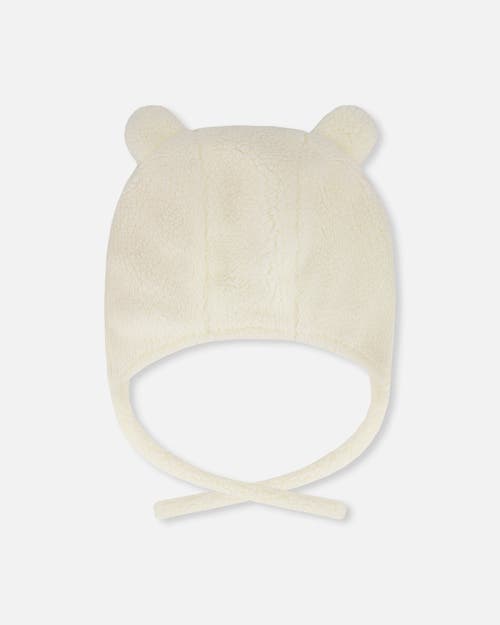 Deux Par Deux Gender Inclusive Lined Hat With Ear Flaps In Neutral