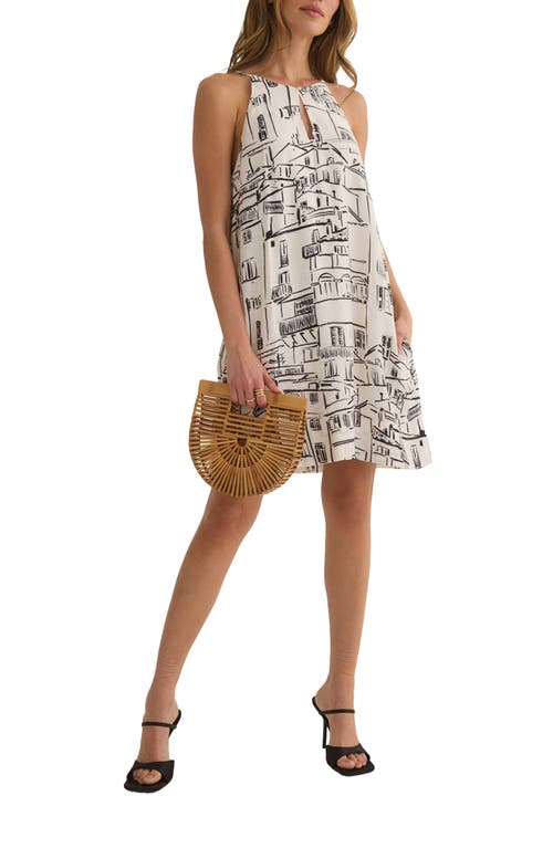BELLA DAHL BELLA DAHL SKETCH PRINT MINIDRESS 