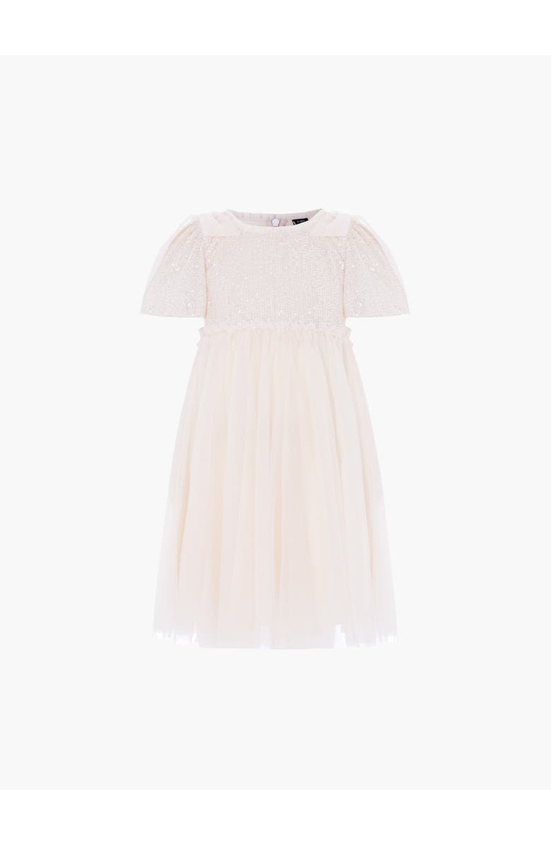 Needle & Thread Girl's Paloma Bow Dress, Alternate, color, Cream