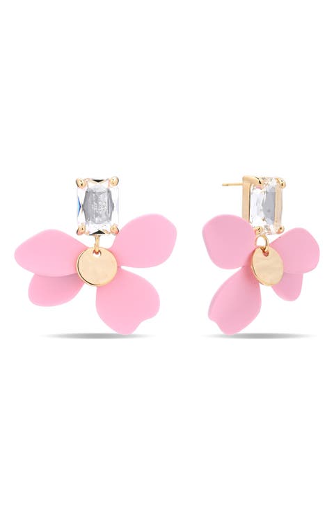 Pink Bloom Dangle Earrings